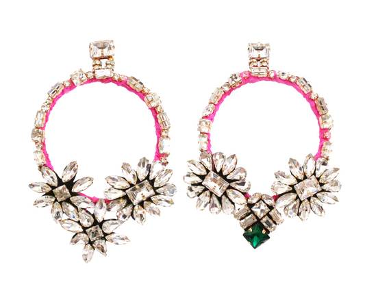 Eden crystal hoop earrings