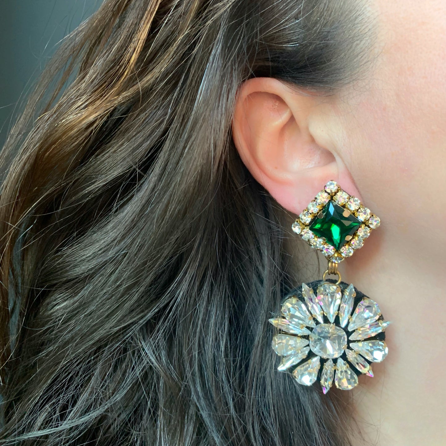 Grace earrings clear crystals