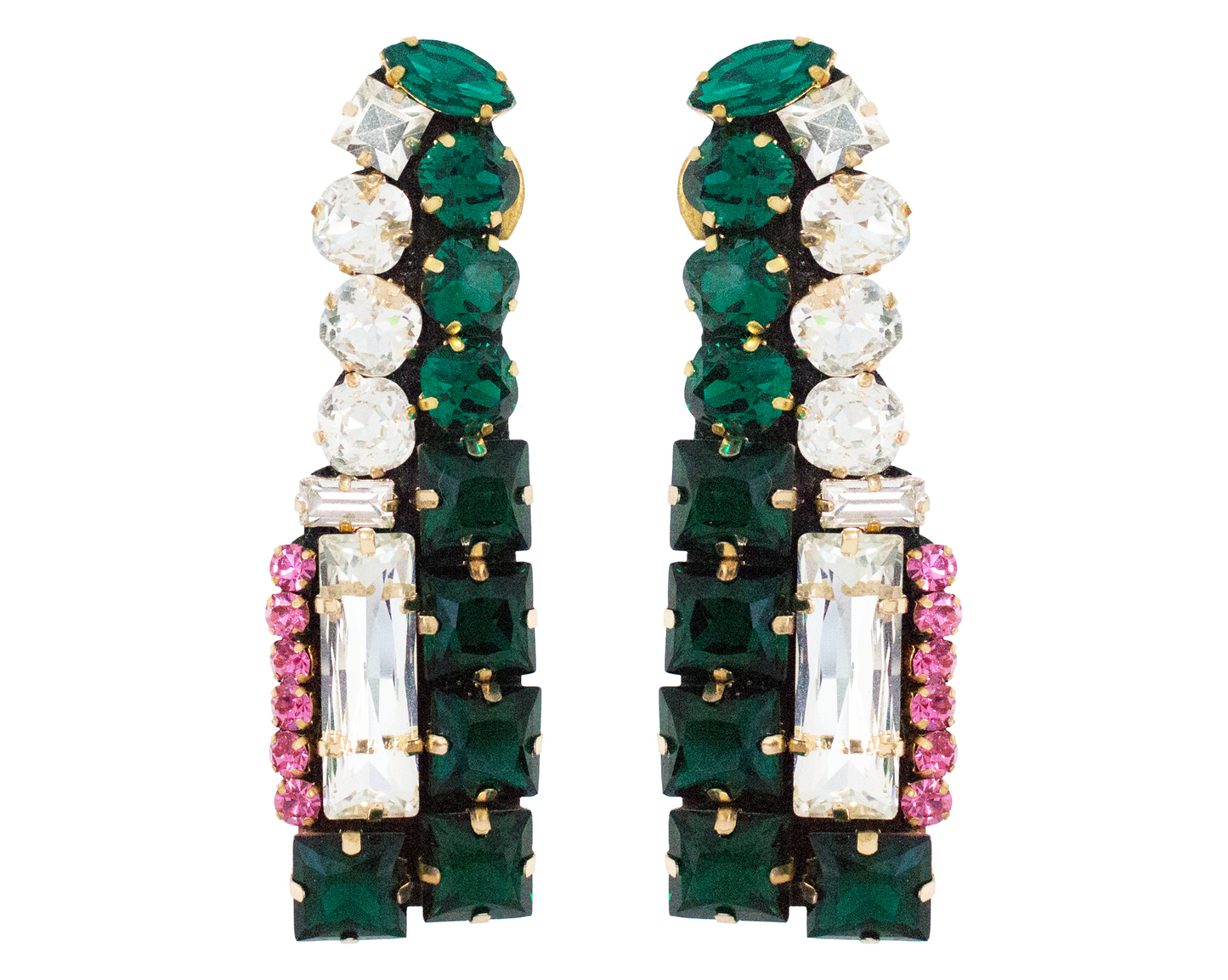 Monroe earrings emerald green